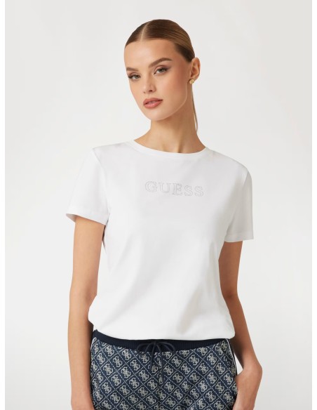 T-shirt con strass Guess V3BI11J1314