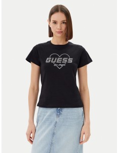 T-shirt con logo in strass Guess V5GI10K9RM1
