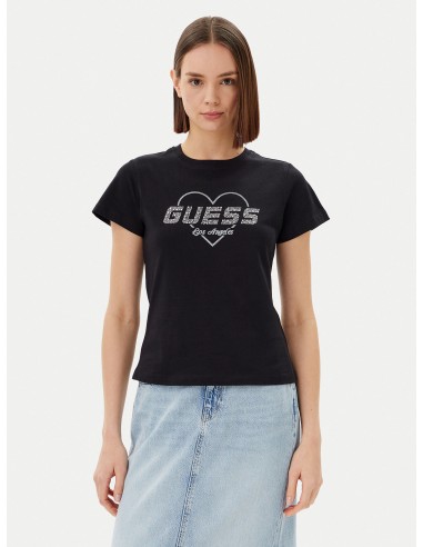 T-shirt con logo in strass Guess V5GI10K9RM1