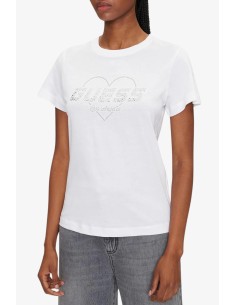 T-shirt con logo in strass Guess V5GI10K9RM1 2