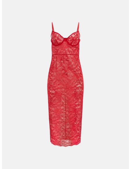 Abito midi in pizzo stretch Vanessa Guess O5RK00KBGT0