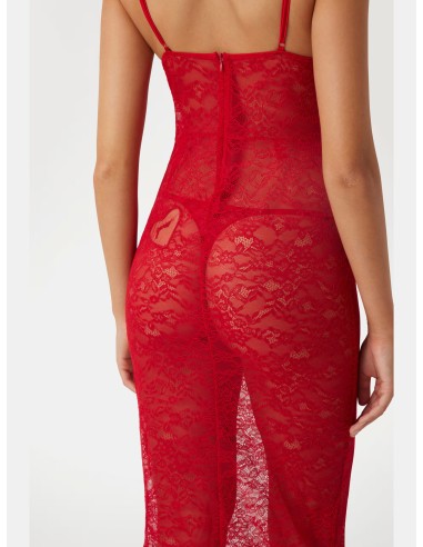 Abito midi in pizzo stretch Vanessa Guess...