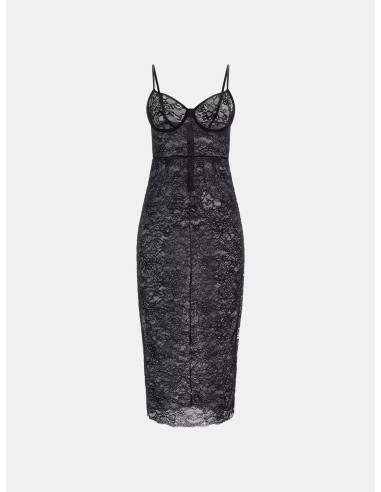 Abito midi in pizzo stretch Vanessa Guess...