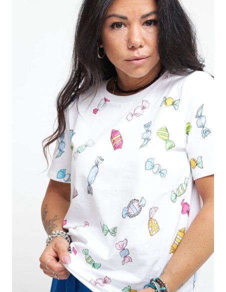 T-shirt Moschino Candies Print V6A070144121001