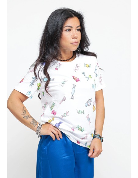 T-shirt Moschino Candies Print V6A070144121001