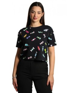 T-shirt Moschino con stampa Candies Print V6A07034412