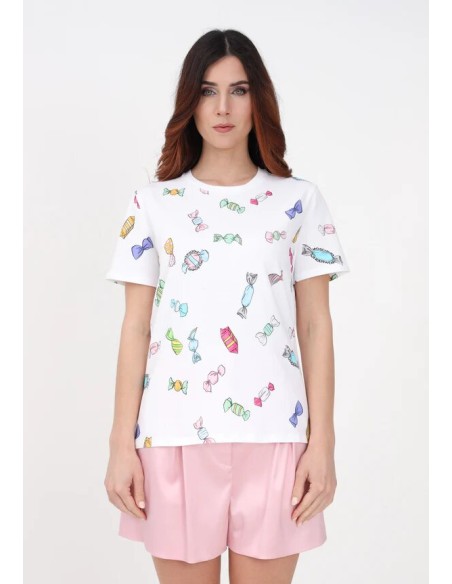 T-shirt Moschino con stampa Candies Print V6A07034412
