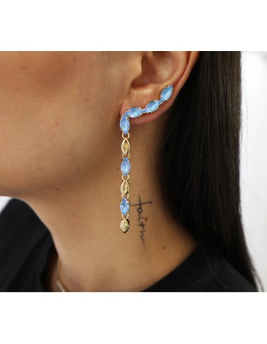 Orecchino con pietre in Swarovski e galvanica...