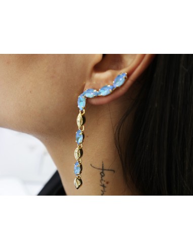 Orecchino con pietre in Swarovski e galvanica...