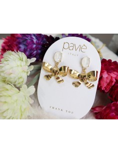 Orecchino a fiocco con pietra in Swarovski Paviè OR.25.09B 2