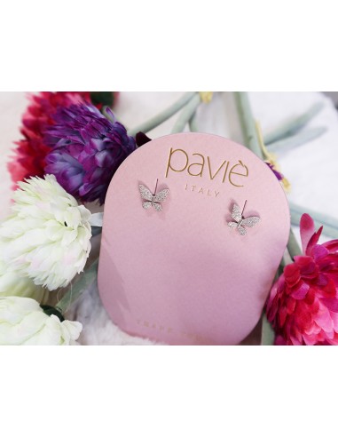 Orecchino farfalla con Swarovski Paviè TP.25.11F