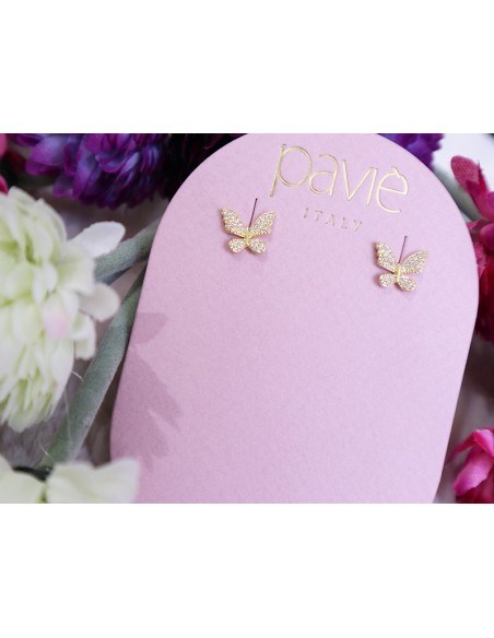 Orecchino farfalla con Swarovski Paviè TP.25.11F