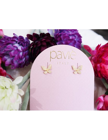 Orecchino farfalla con Swarovski Paviè TP.25.11F