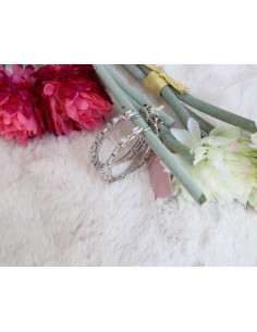 Orecchino ovale con Swarovski Paviè argento OR.25.07E 2