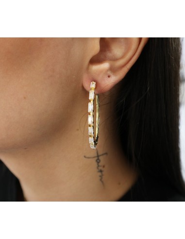 Orecchino ovale con Swarovski Paviè oro OR.25.07E