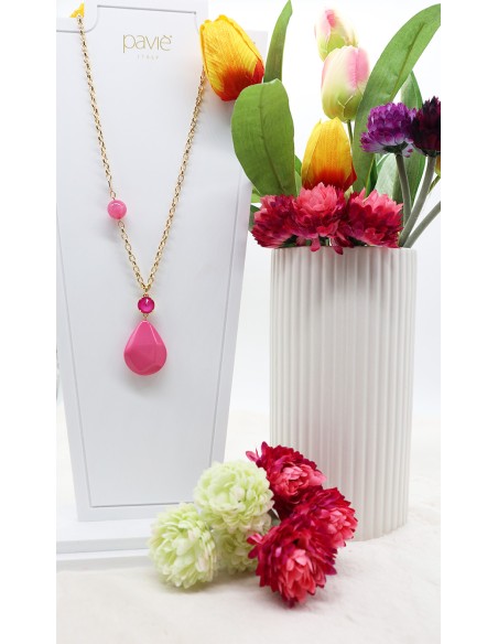 Collana con pendolo e pietra in Swarovski Paviè CL.25.02D