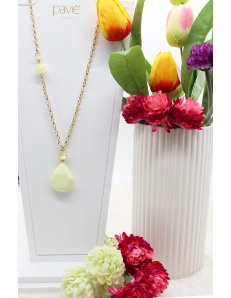 Collana con pendolo e pietra in Swarovski Paviè CL.25.02D