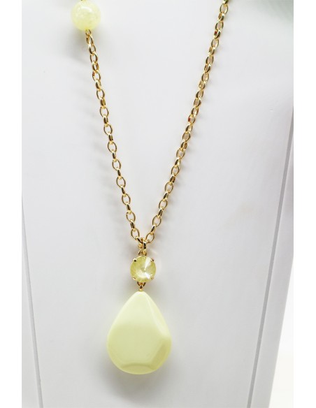 Collana con pendolo e pietra in Swarovski Paviè CL.25.02D