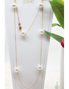 Collana con perle e galvanica dorata Paviè CL.24.51B 2