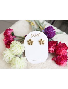 Orecchino a fiore in galvanica dorata Paviè TP.25.07D