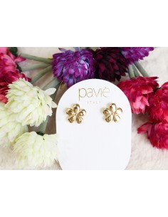Orecchino a fiore in galvanica dorata Paviè TP.25.07D 2