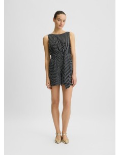 Tuta corta in popeline con stampa rigata Liu.jo Better...