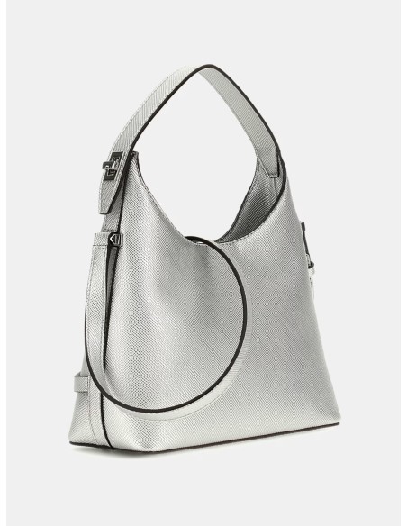 Mini Hobo Rosalba in saffiano Silver Guess MY965701