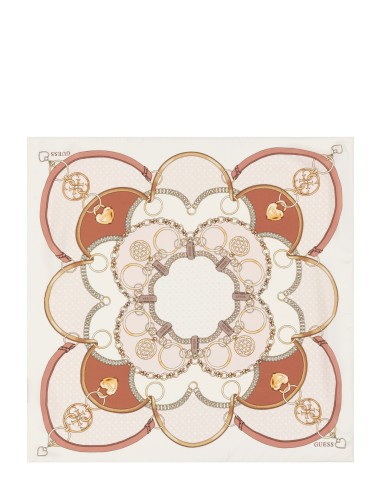 Foulard con logo 4G e fiori peony Guess...