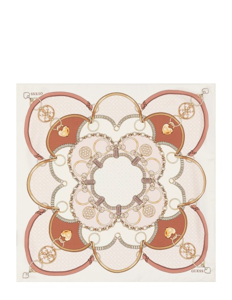 Foulard con logo 4G e fiori peony Guess AW5347SIL03