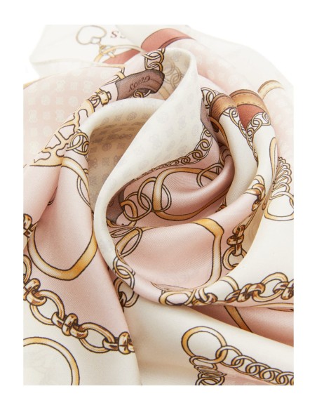 Foulard con logo 4G e fiori peony Guess AW5347SIL03