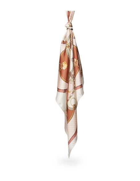 Foulard con logo 4G e fiori peony Guess AW5347SIL03