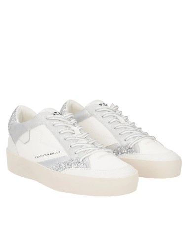 Sneakers Aura in pelle e glitter Tosca Blu...