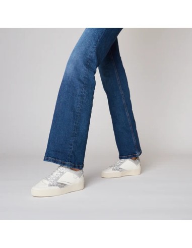 Sneakers Aura in pelle e glitter Tosca Blu...
