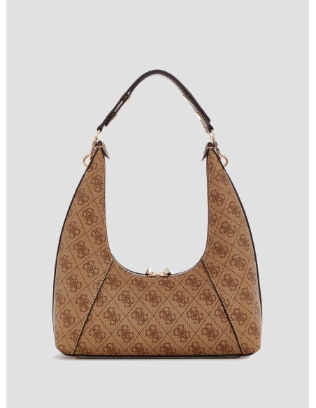 Borsa a spalla Calista con logo 4G Guess latte SG733417