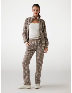 Felpa scuba con zip con logo 4G e fiori peony Guess... 2