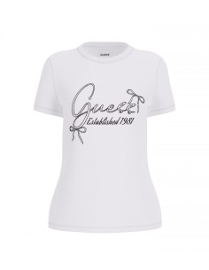 T-shirt con ricamo Guess bianca V5YI00I3Z14