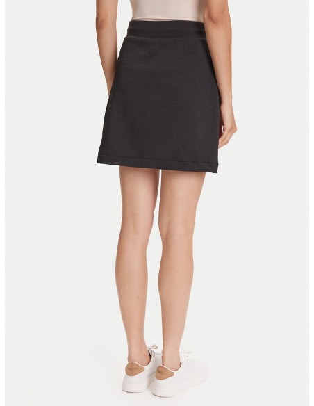 Gonna con logo 4G e fiori peony nera Guess V5YD03KBSL2