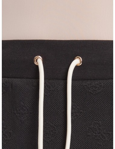 Gonna con logo 4G e fiori peony nera Guess...