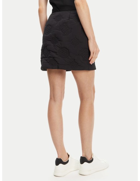 Gonna con logo 4G e fiori peony nero Guess V5YD02WHEB2