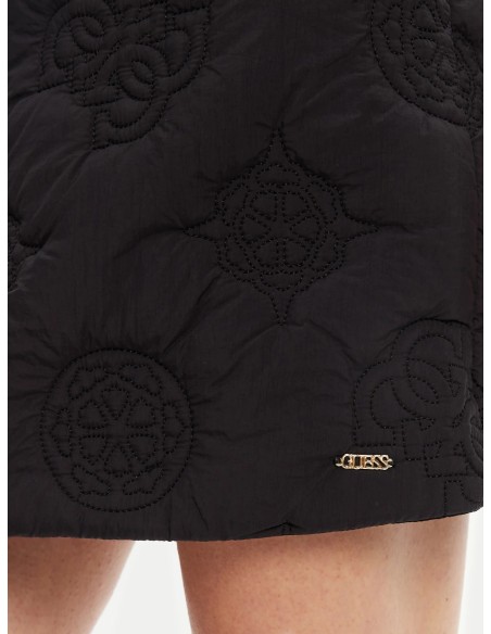 Gonna con logo 4G e fiori peony nero Guess V5YD02WHEB2