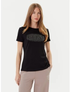 T-shirt Guess con scritta in strass V5YI08J1314