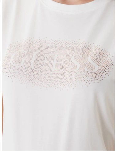T-shirt Guess con scritta in strass V5YI08J1314