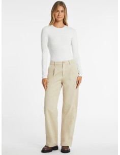 Pantaloni a gamba ampia Guess Jeans avorio W4BB44WGCV2 2
