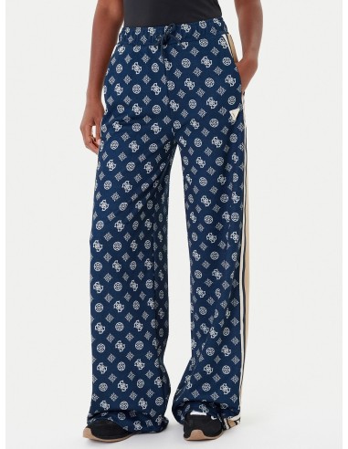 Pantaloni con logo all over Guess blu scuro V5YB10K0282