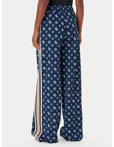 Pantaloni con logo all over Guess blu scuro...