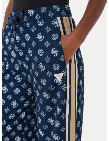 Pantaloni con logo all over Guess blu scuro...