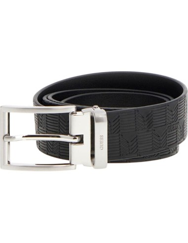 Cintura uomo vera pelle con stampa G Wave Guess...