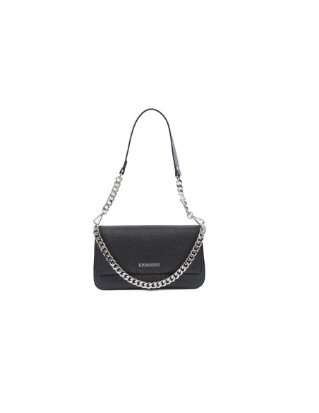 Borsa a spalla in vera pelle Ermanno Scervino nera 12401825