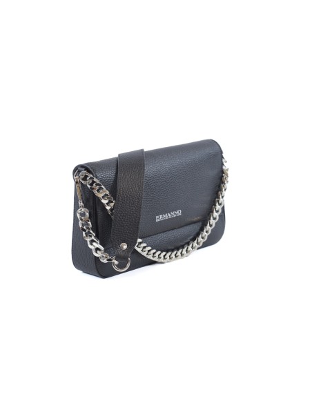 Borsa a spalla in vera pelle Ermanno Scervino nera 12401825