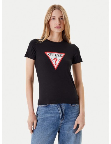 T-shirt con maxi logo triangolare Guess Jeans W4YI04J1314